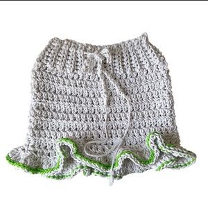 Crochet mini skirt